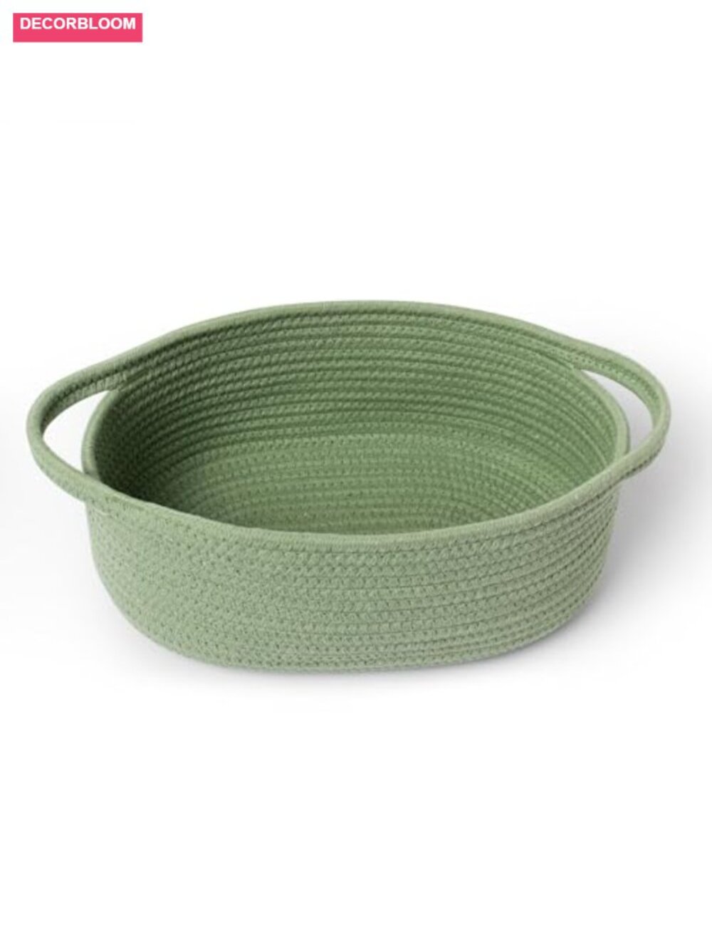 Cotton Rope Woven Storage Basket with Handles Small Nursery Bin